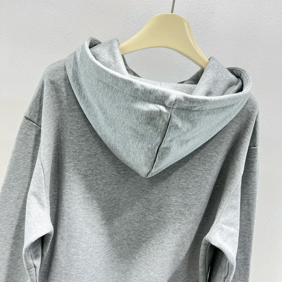 Beige Black and Gray Hoodie