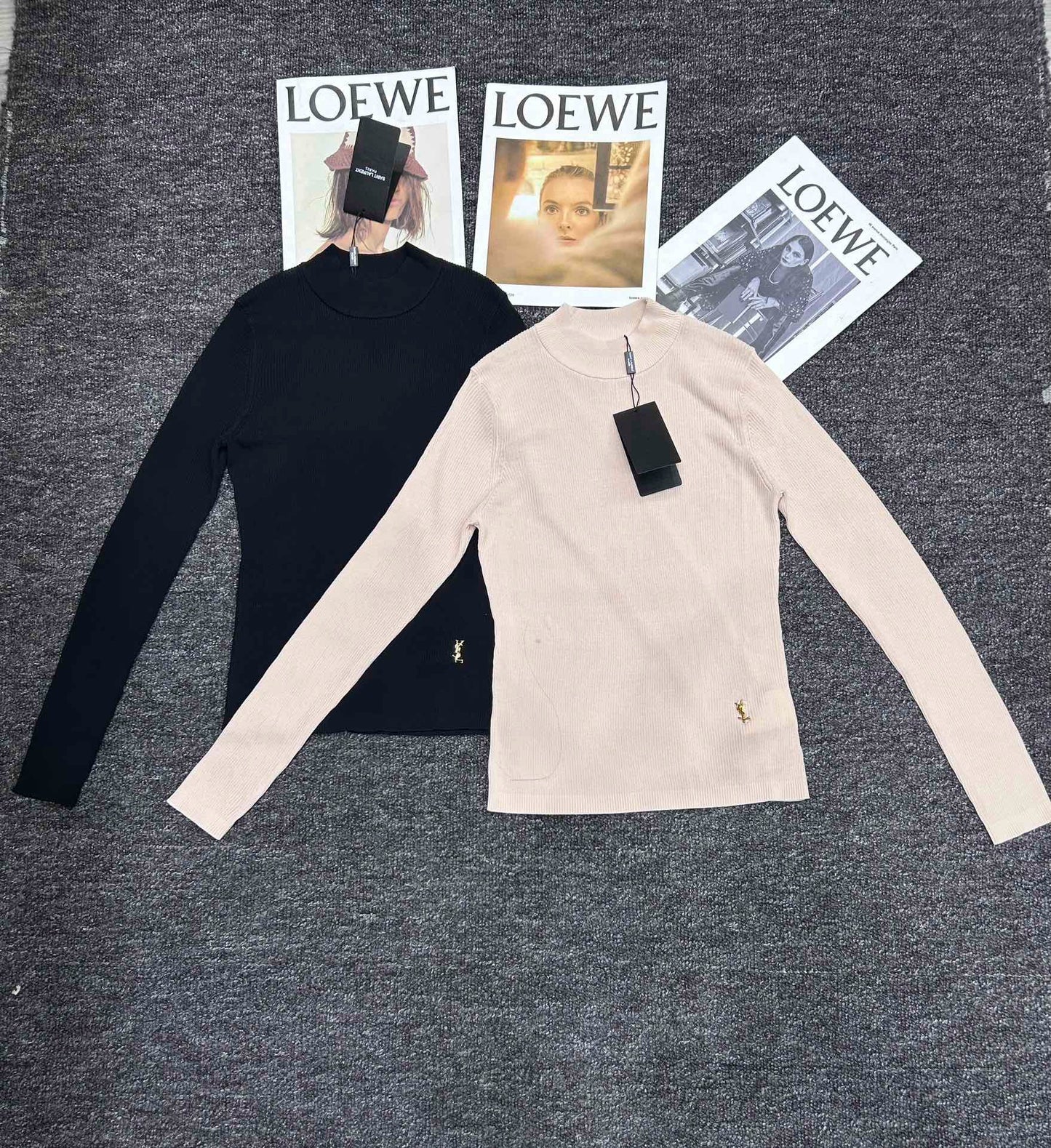 Beige and Black Sweatshirt