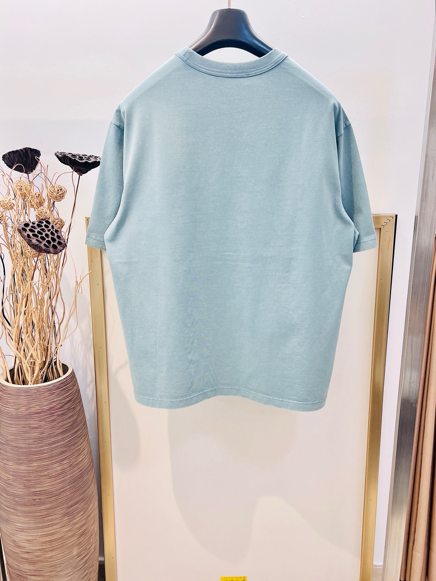 Sky Blue and Black T-Shirt