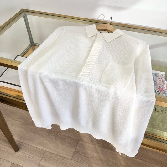 Jersey blanco y albaricoque