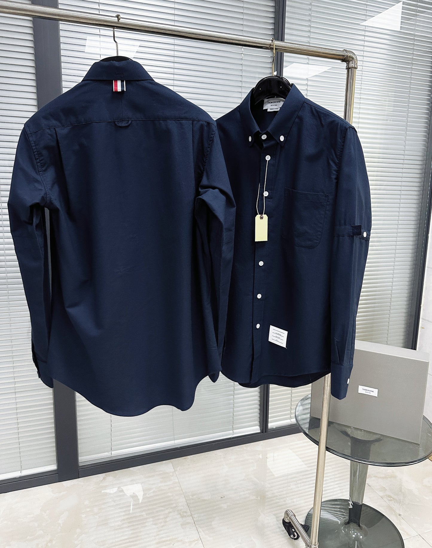 Grey and Dark Blue Jacket