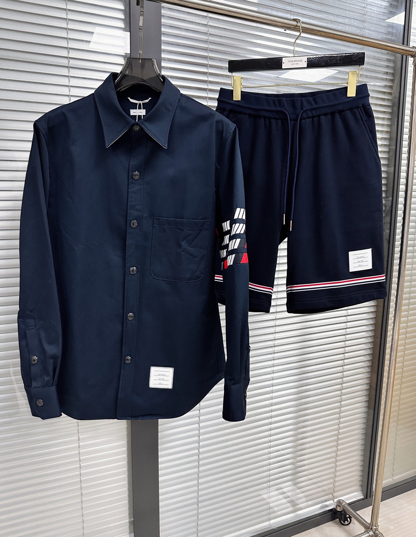 Dark Blue and Grey Short