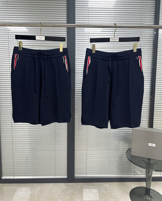 White and Dark Blue Short