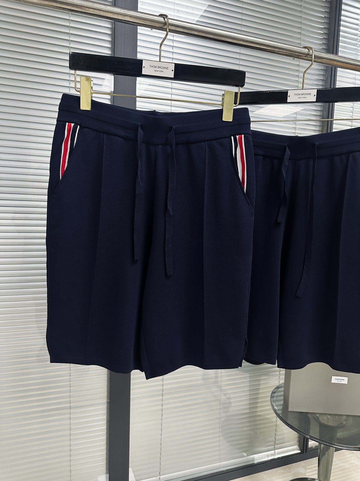 White and Dark Blue Short