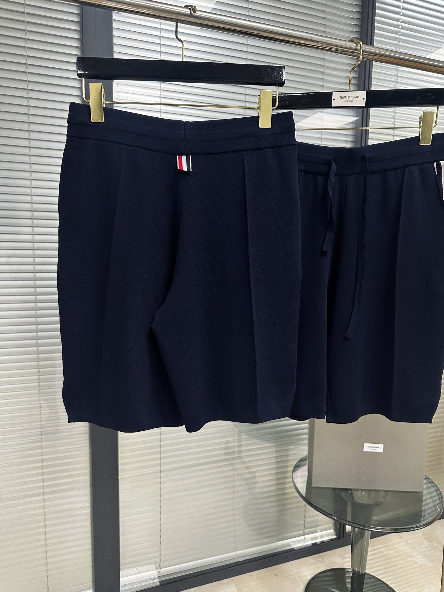 White and Dark Blue Short