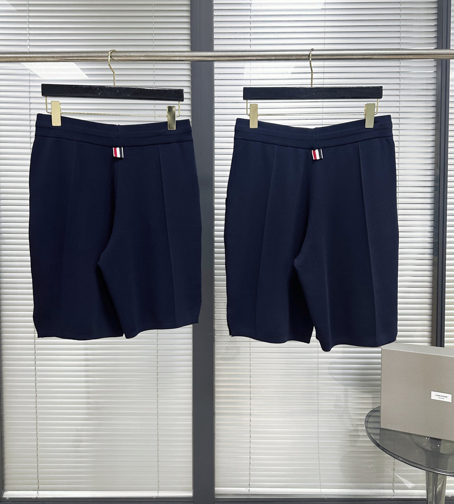 White and Dark Blue Short