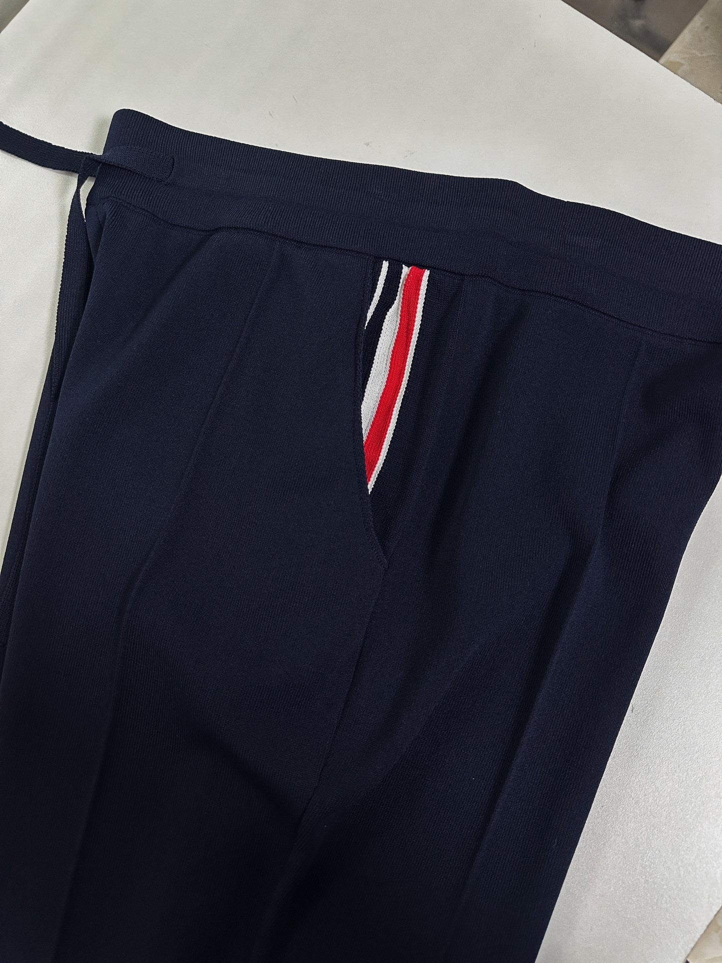 White and Dark Blue Short