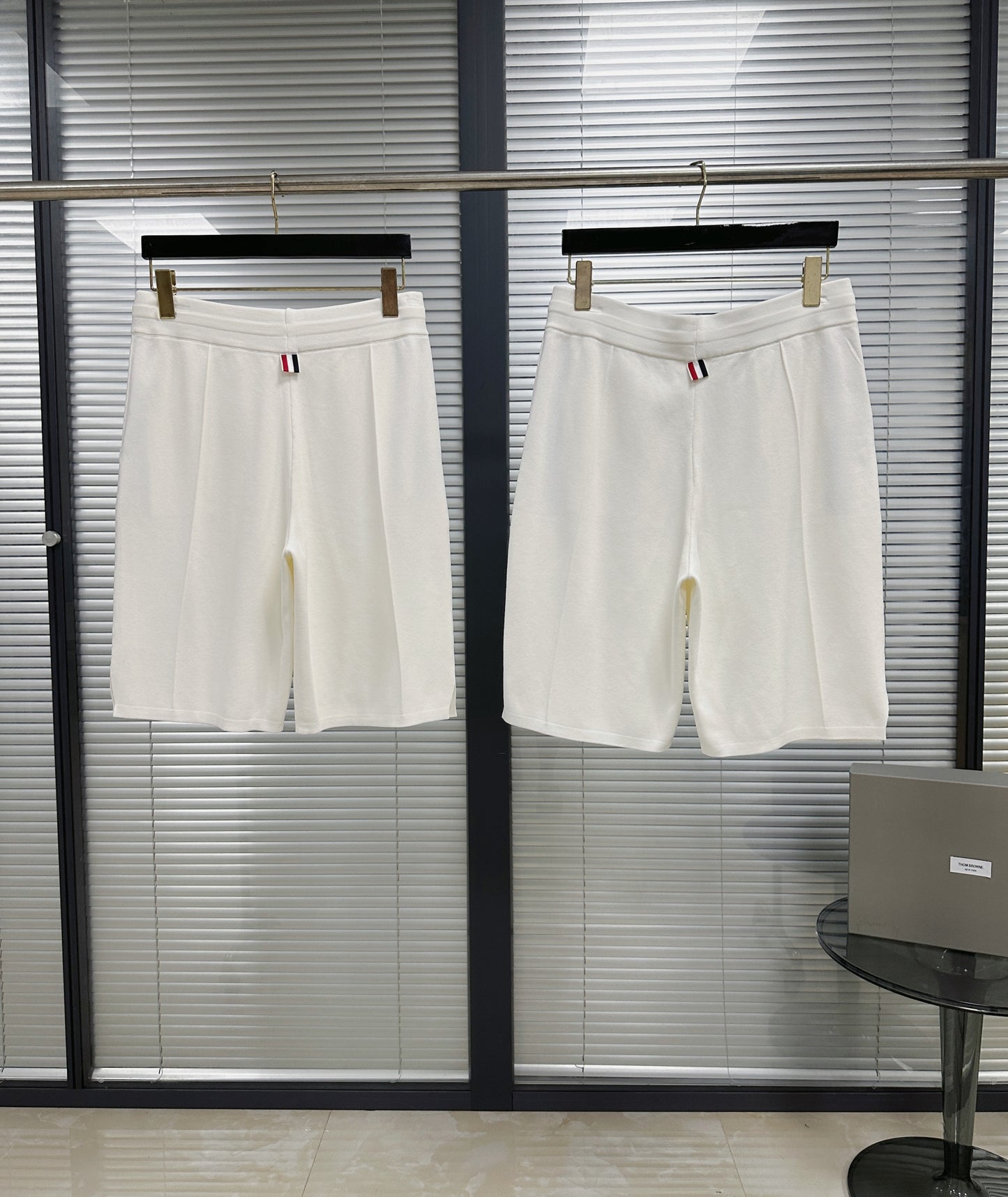 White and Dark Blue Short