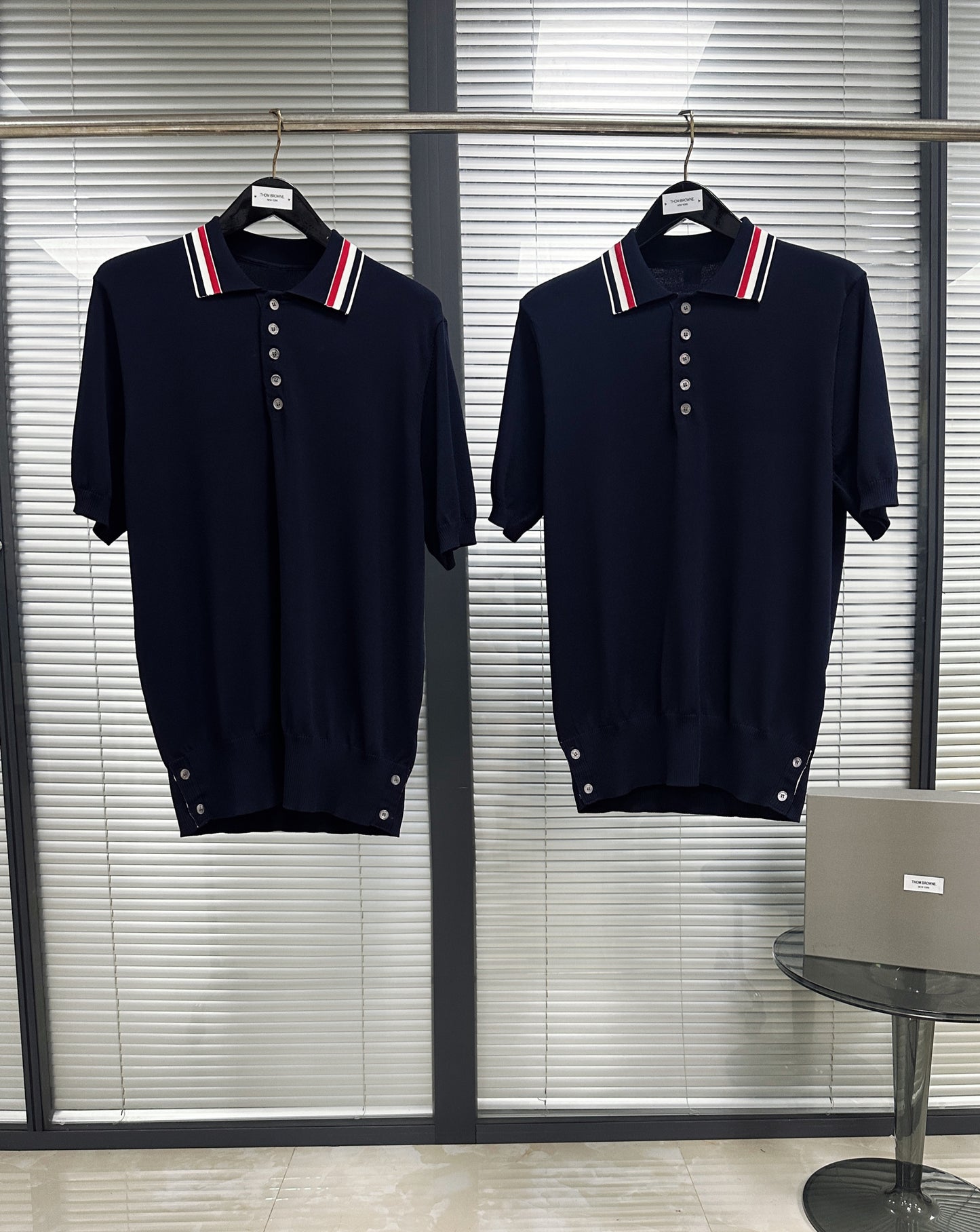 White and Dark Blue T-Shirt