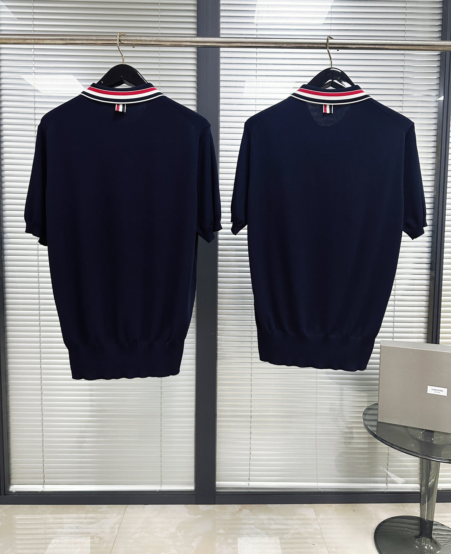 White and Dark Blue T-Shirt
