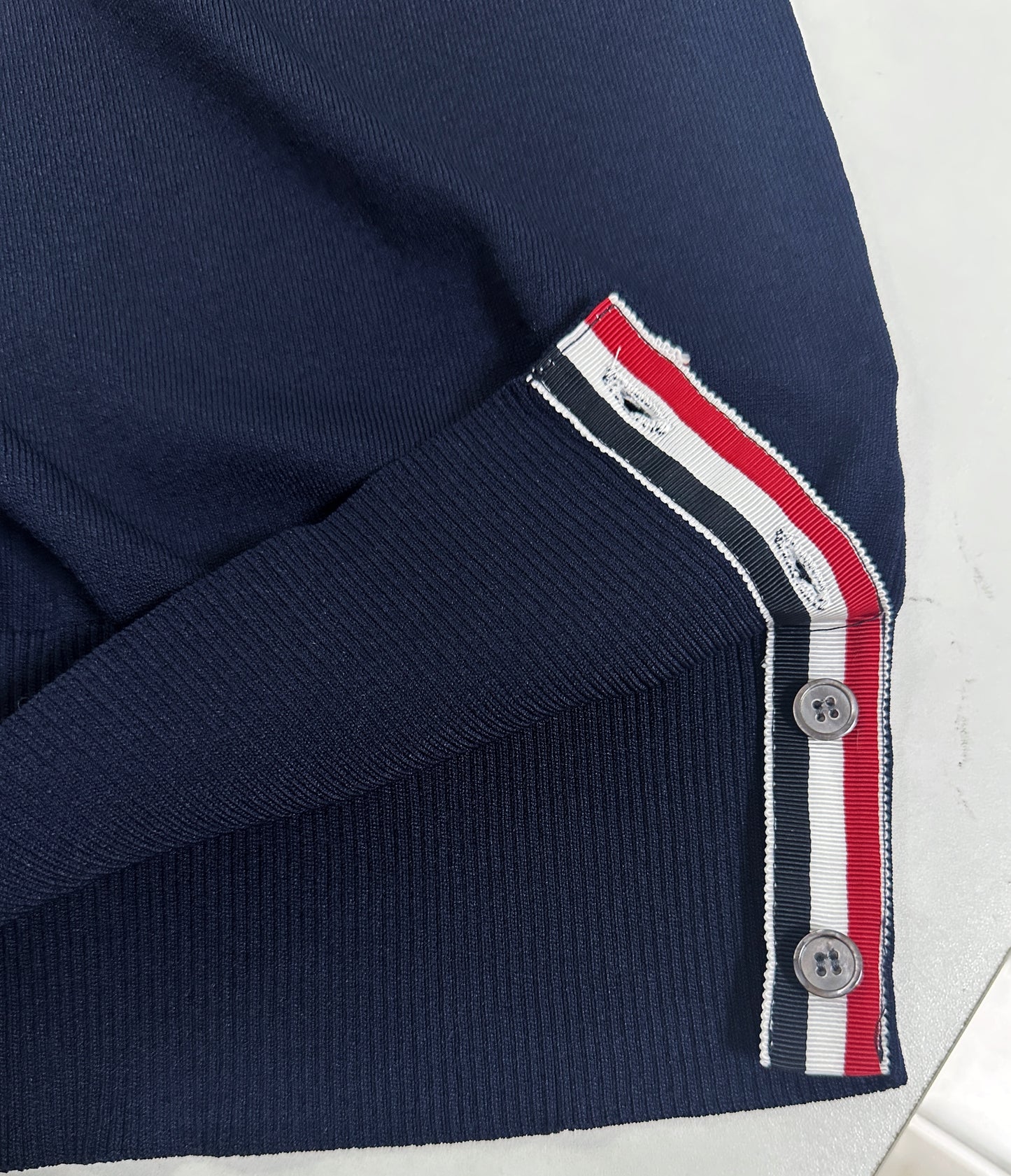 White and Dark Blue T-Shirt