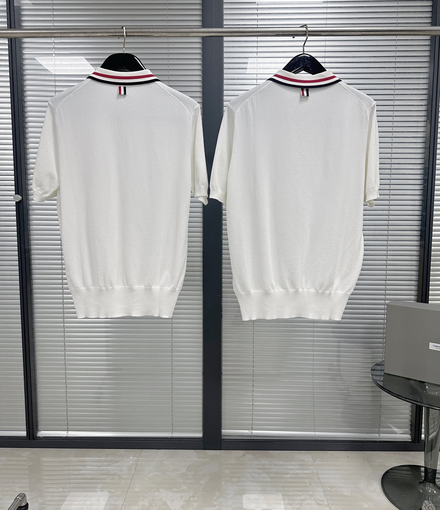 White and Dark Blue T-Shirt