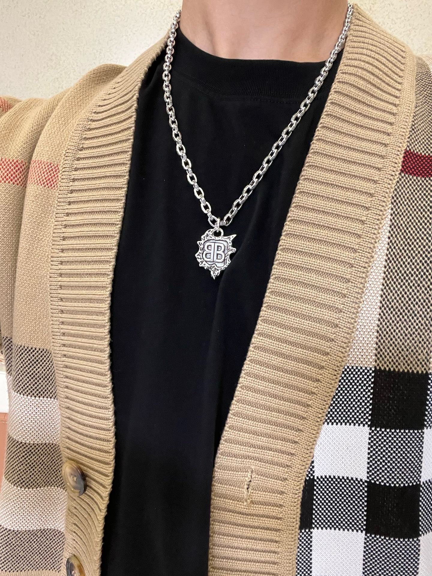 Silver Black Necklace