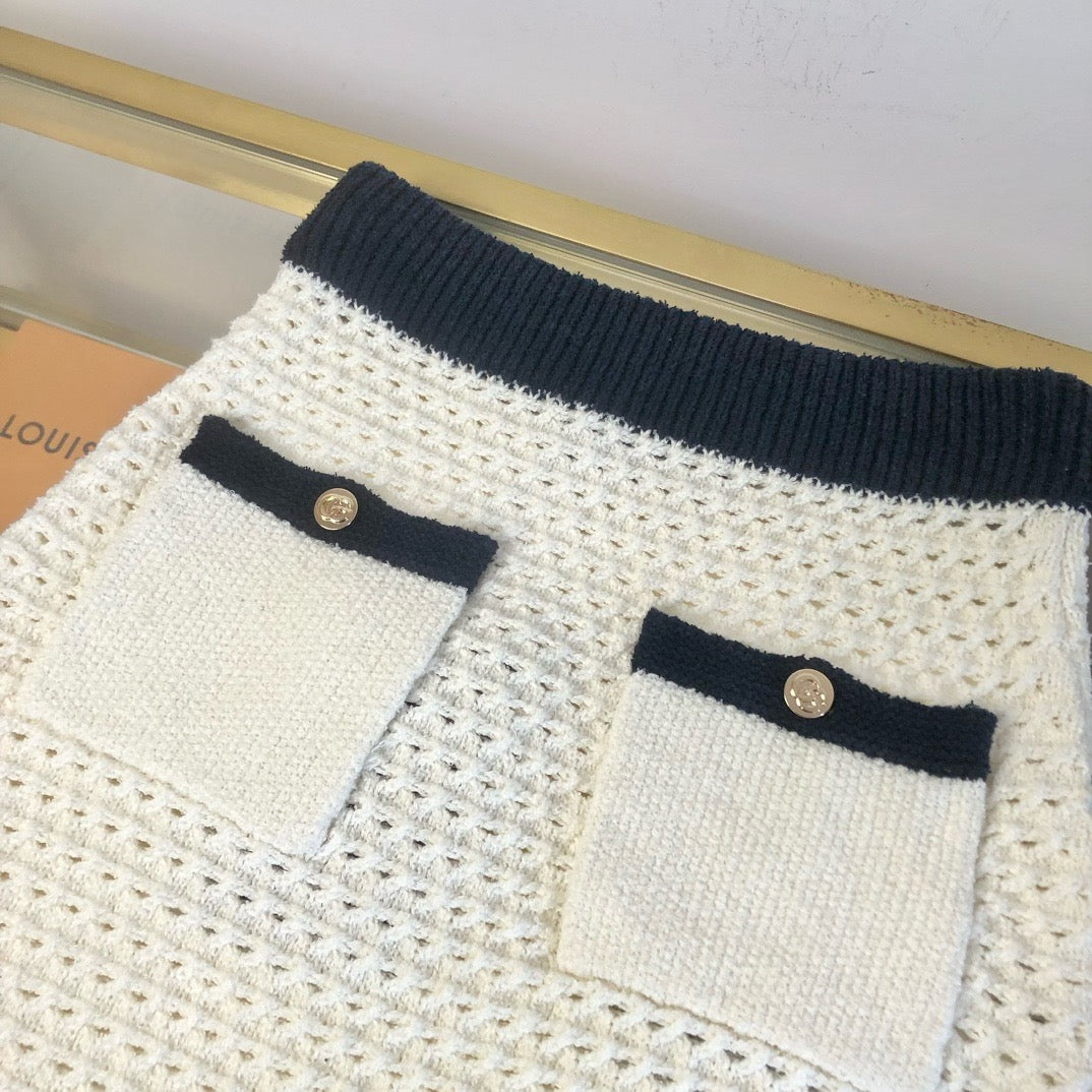 White Black Skirt