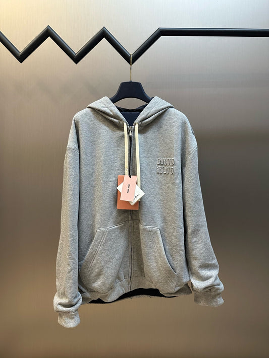Grey and Dark Blue Jacket