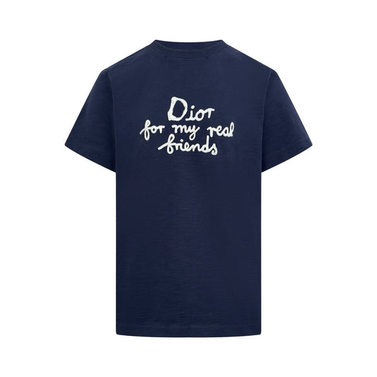 Dark Blue and White T-Shirt