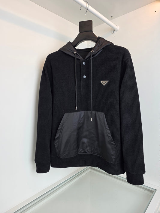 Dark Grey and Black Hoodie