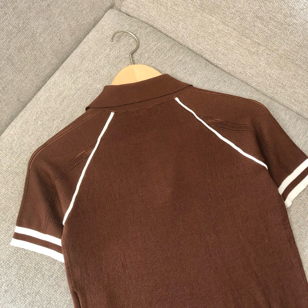 White and Brown Polo