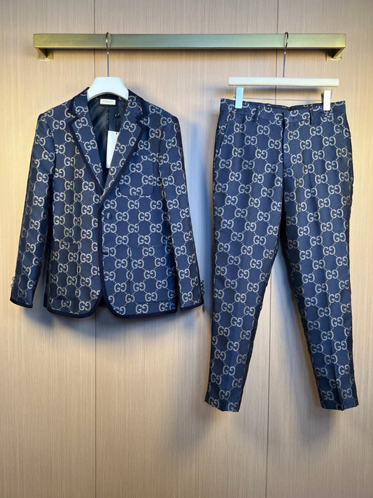 Dark Blue Jacket and Pant Set
