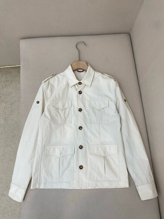 White and Green Jacket