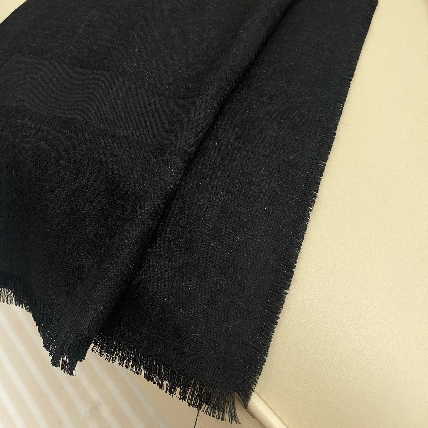 Black and Beige Scarf