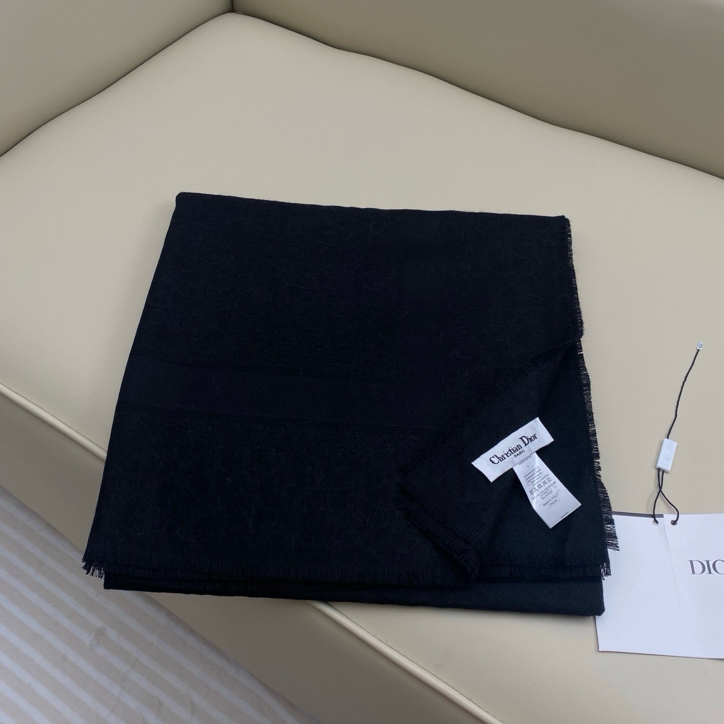 Black and Beige Scarf