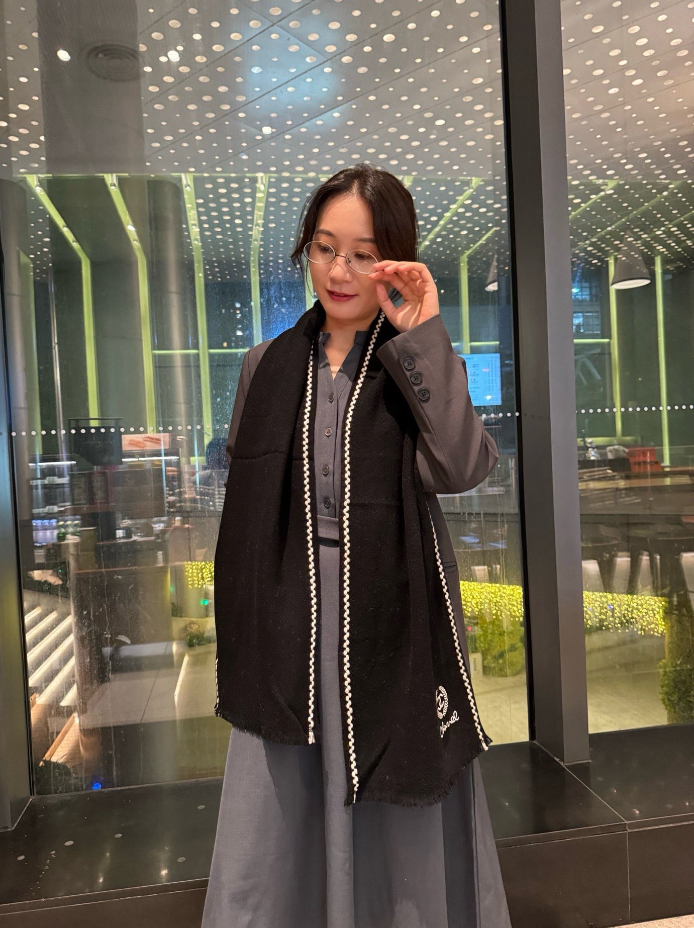 Black and Orange Scarf