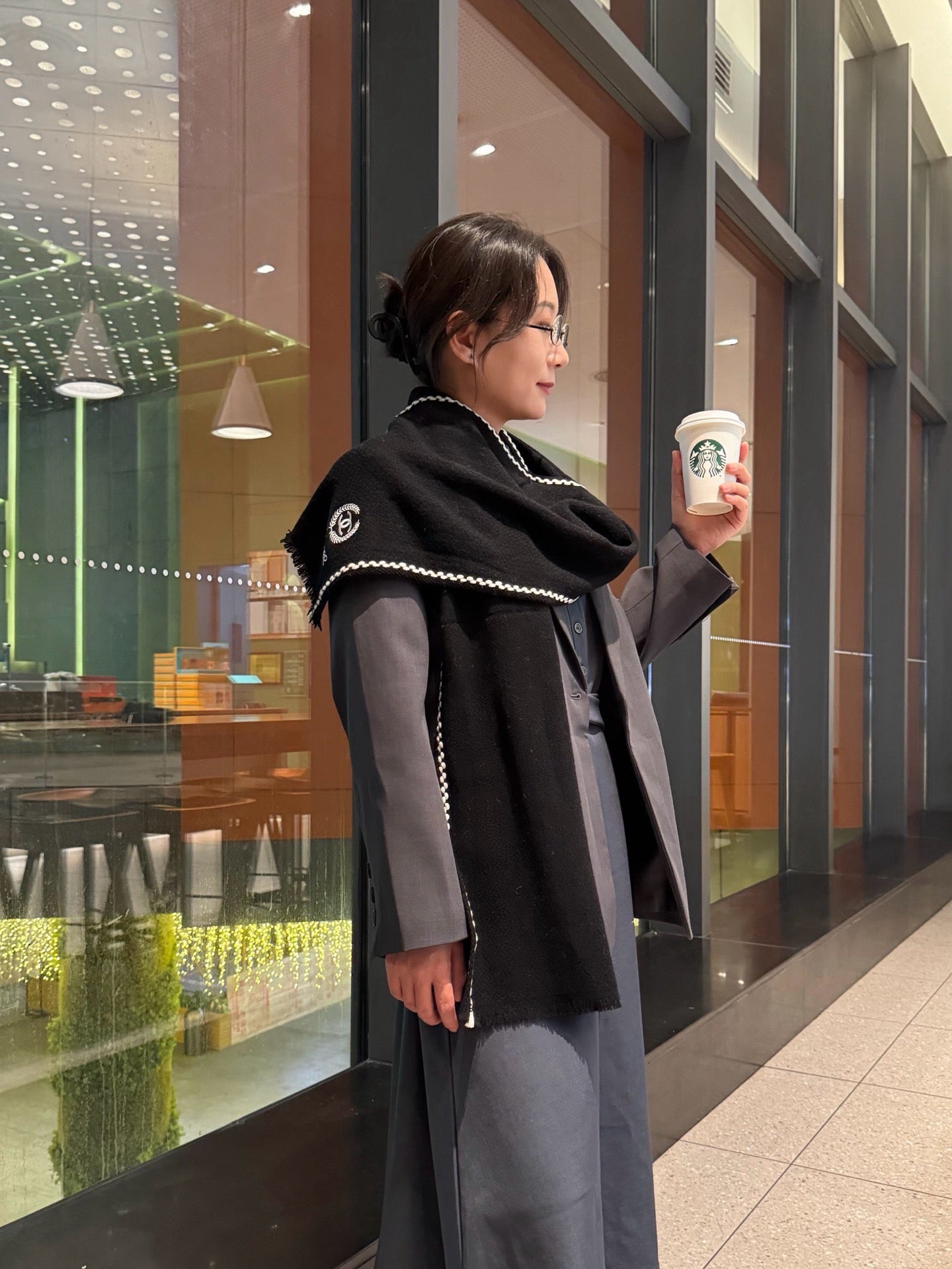 Black and Orange Scarf