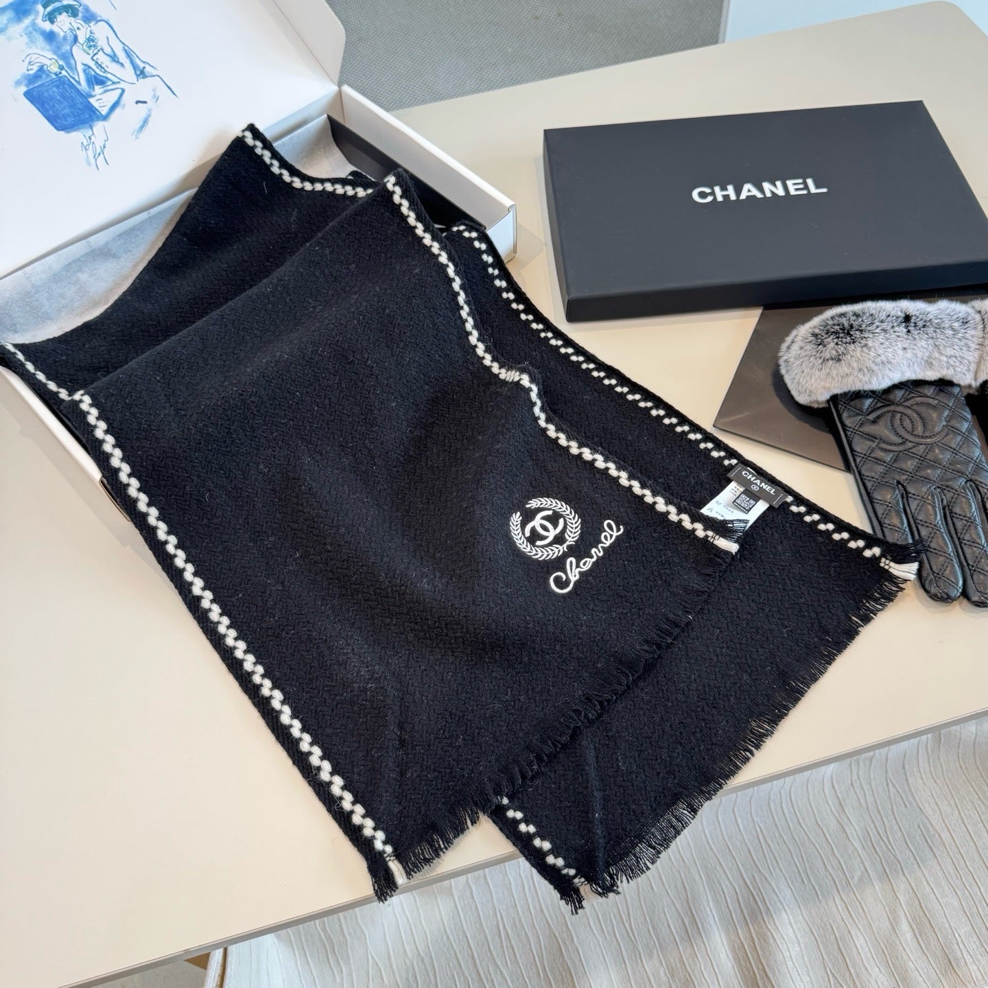 Black and Orange Scarf