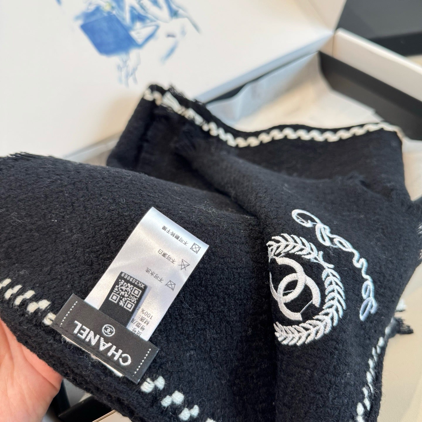 Black and Orange Scarf