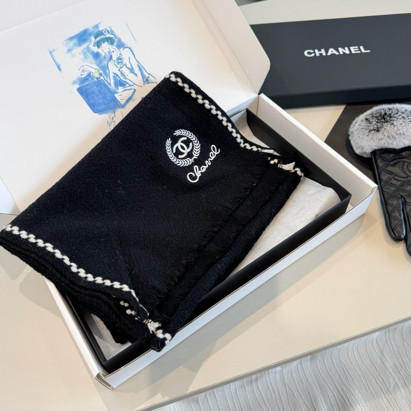 Black and Orange Scarf