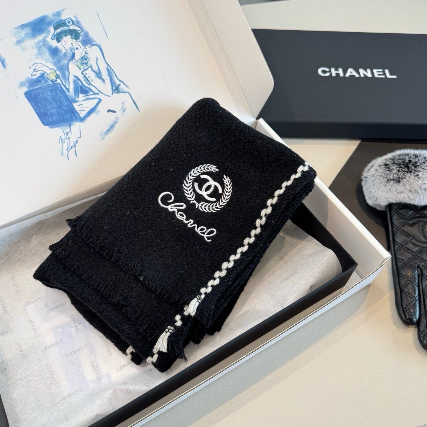 Black and Orange Scarf