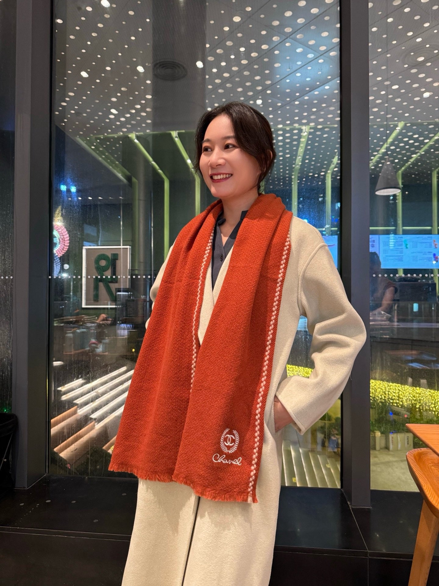 Black and Orange Scarf