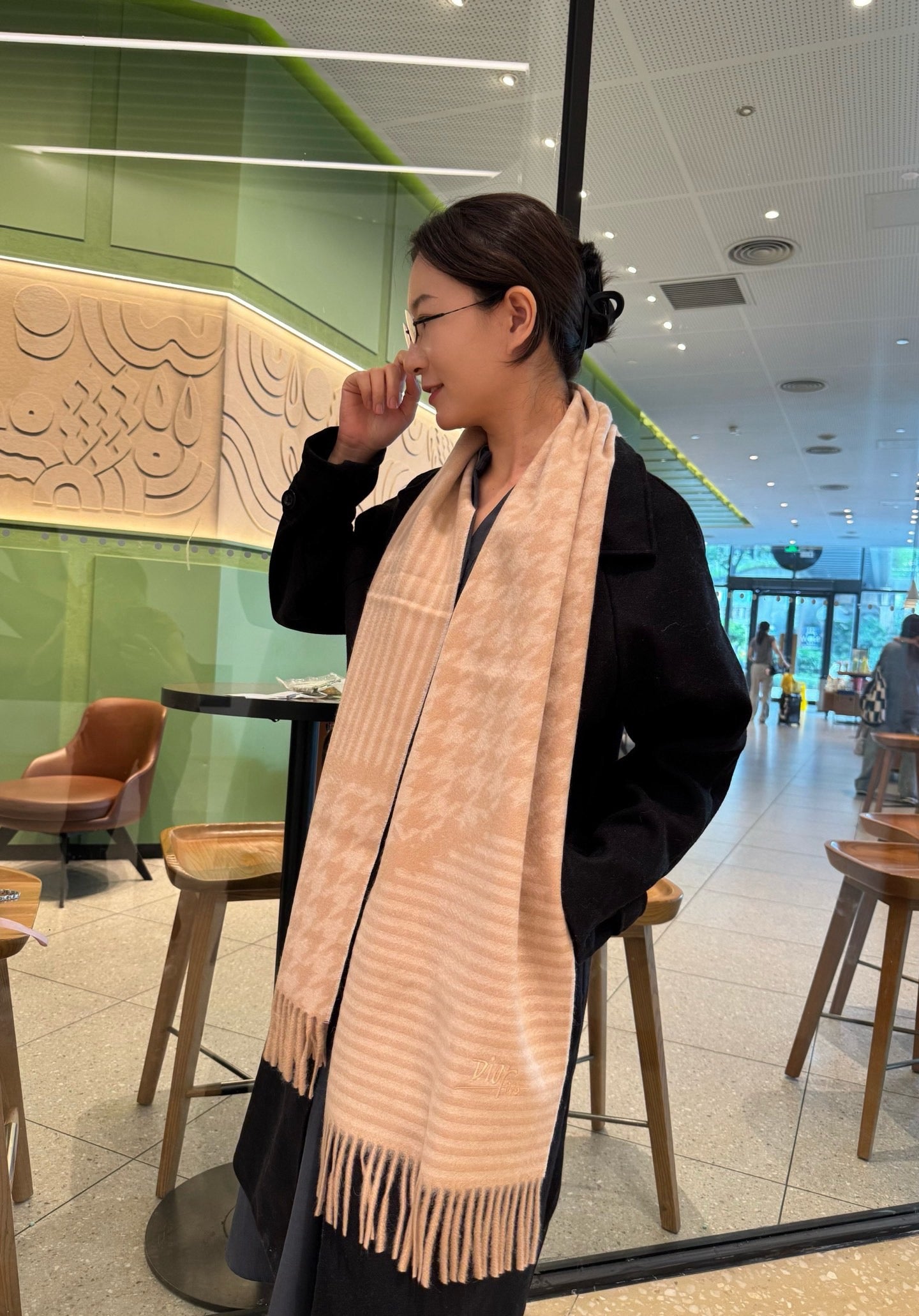 Brown and Rose Scarf