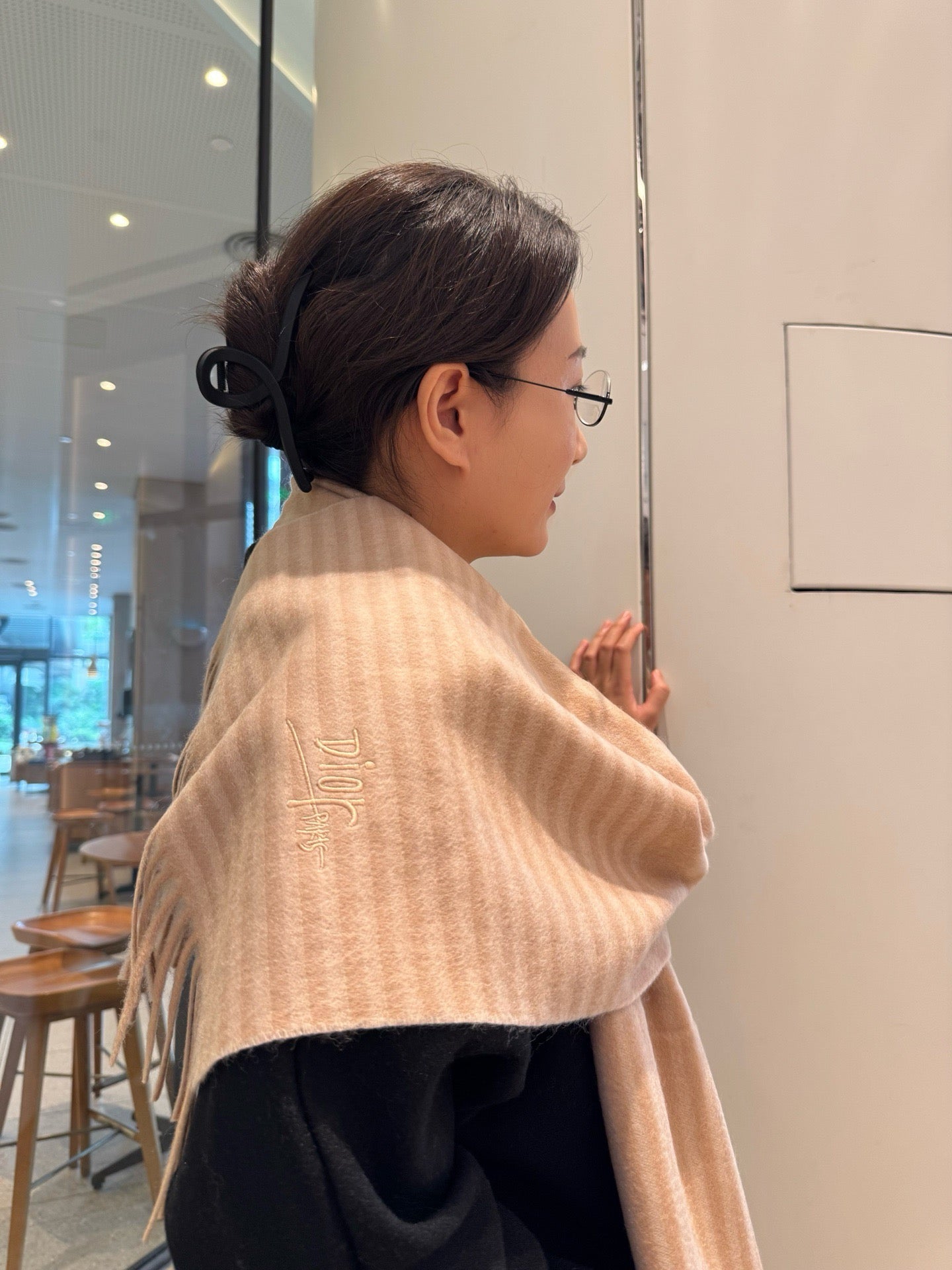 Brown and Rose Scarf