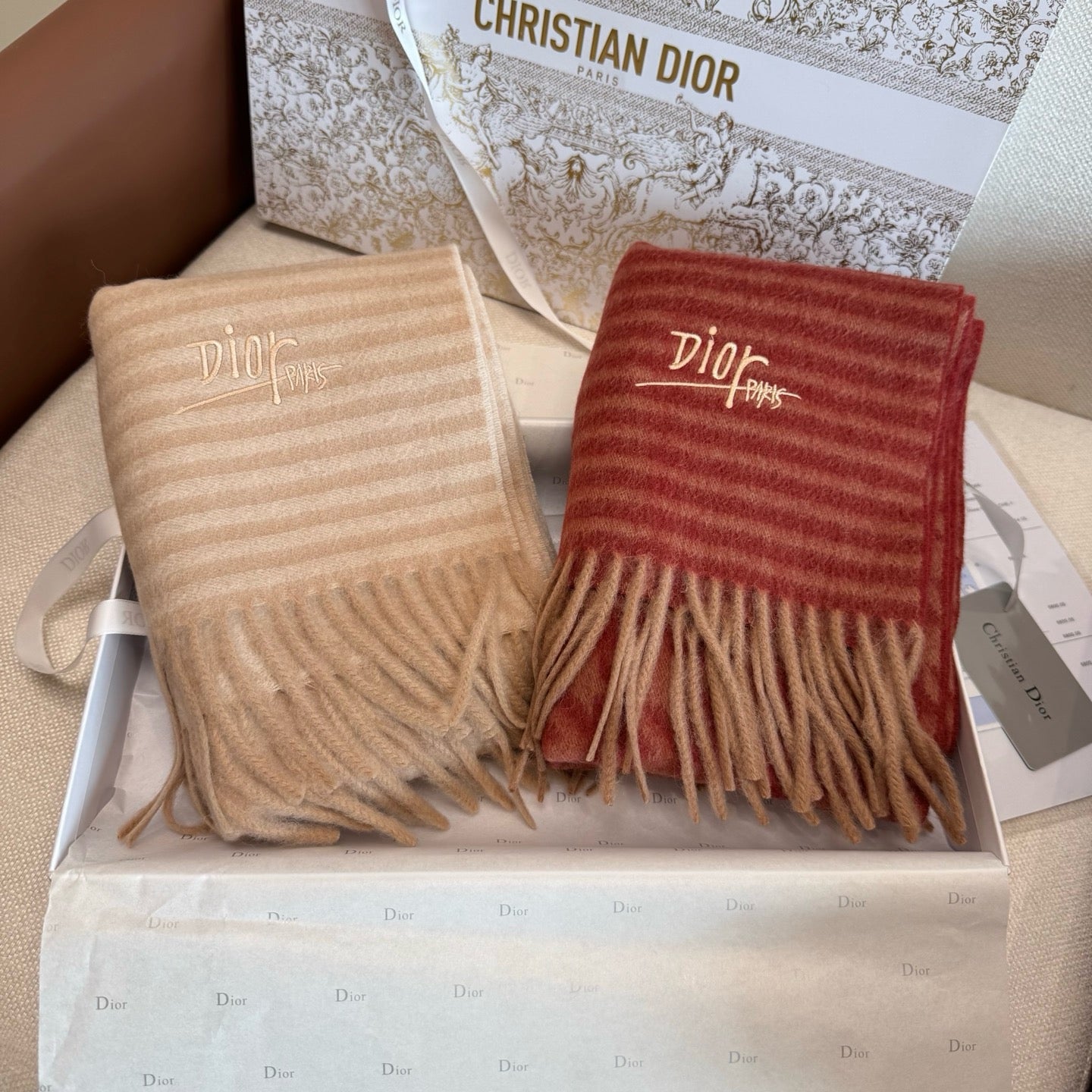 Brown and Rose Scarf