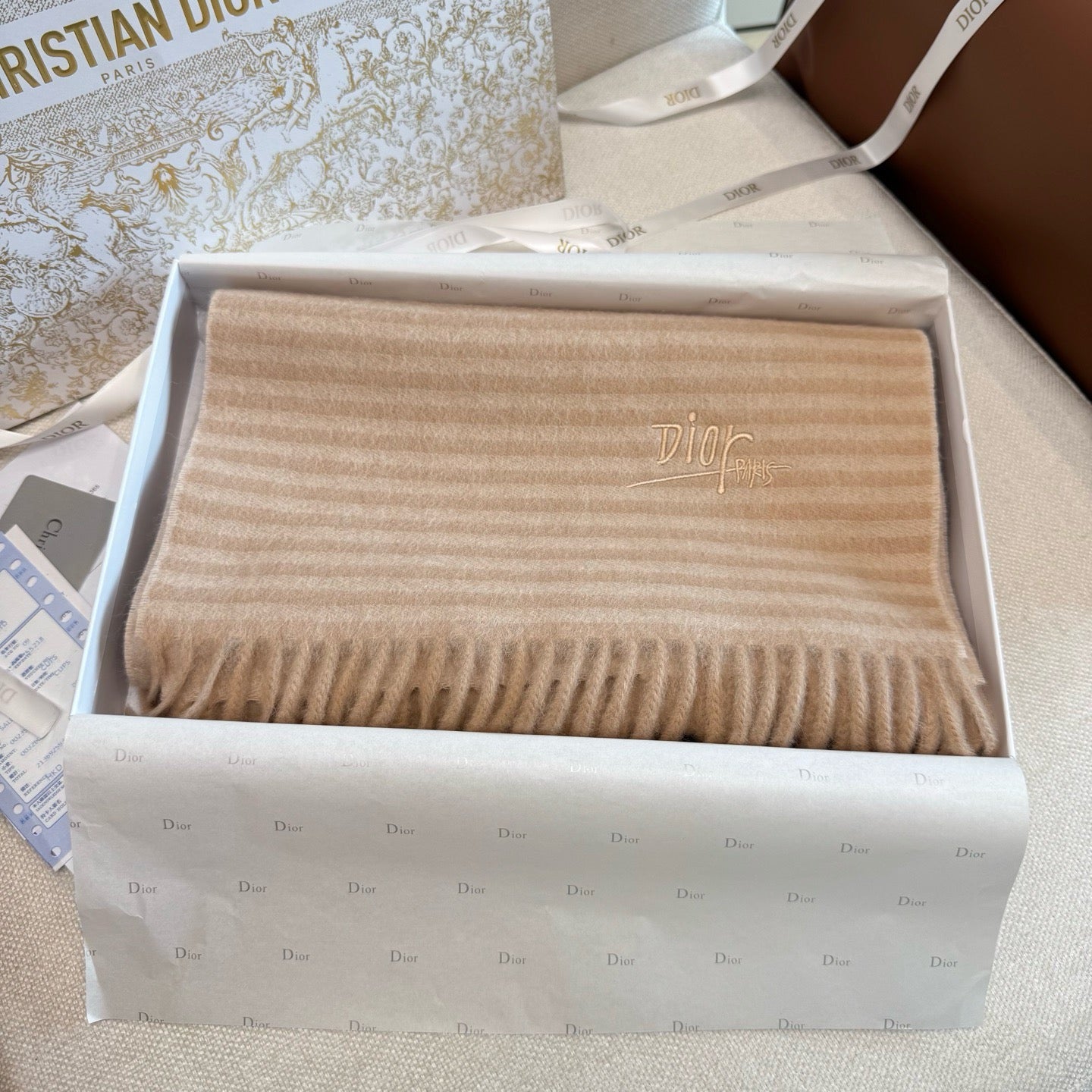 Brown and Rose Scarf