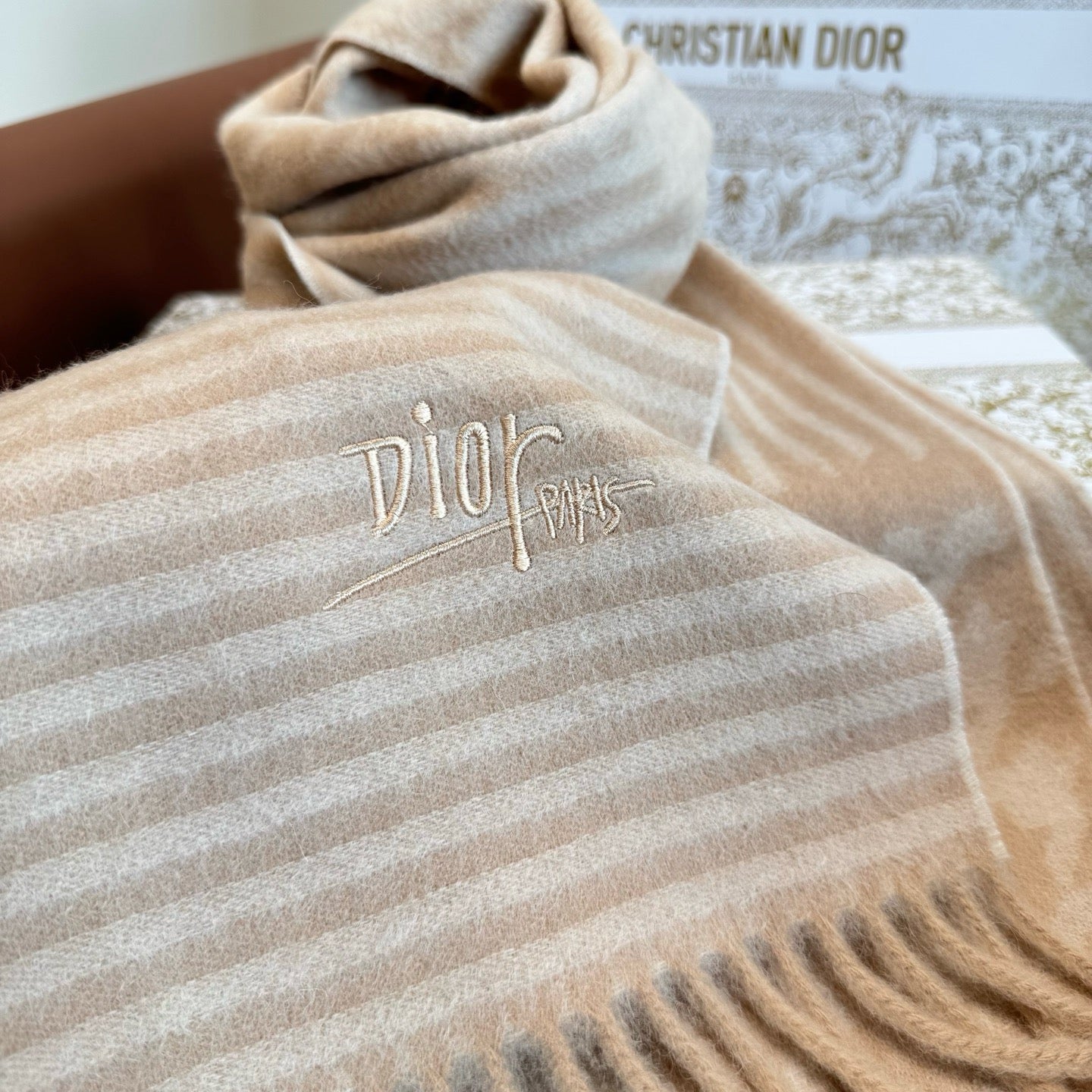 Brown and Rose Scarf