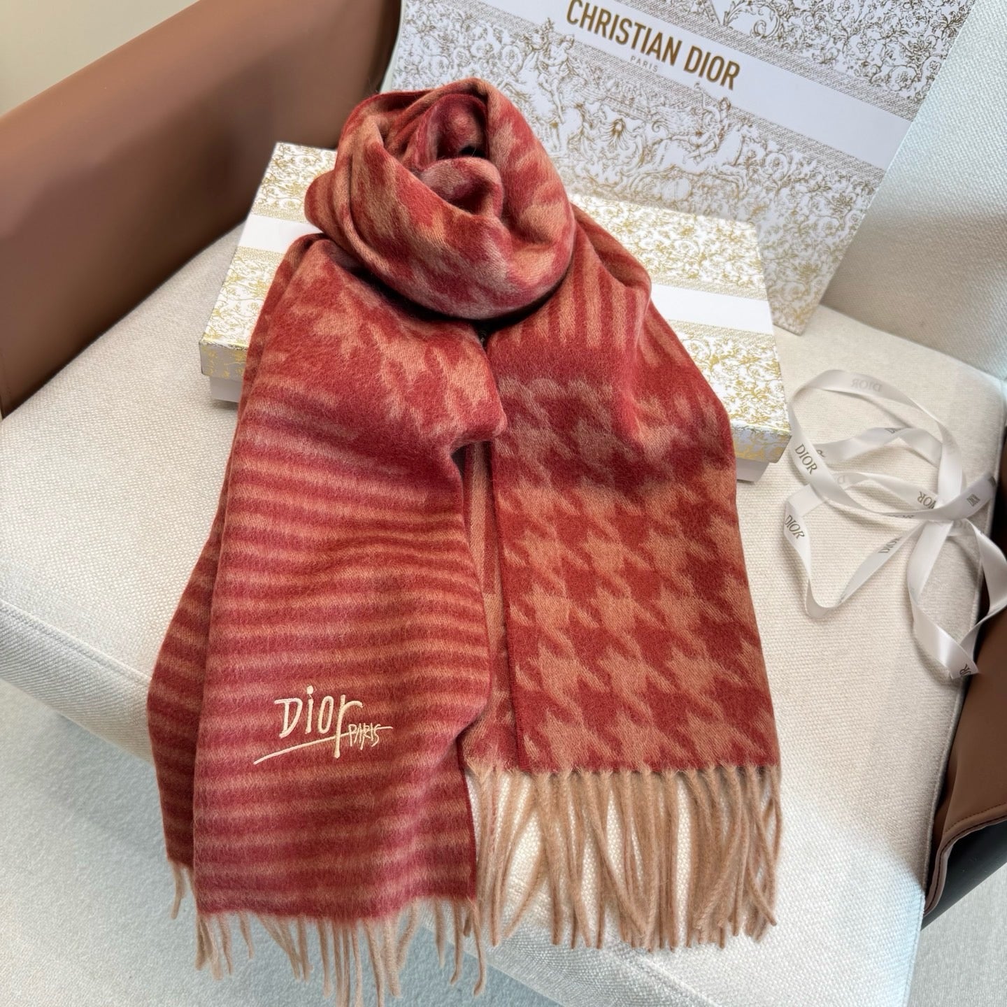 Brown and Rose Scarf