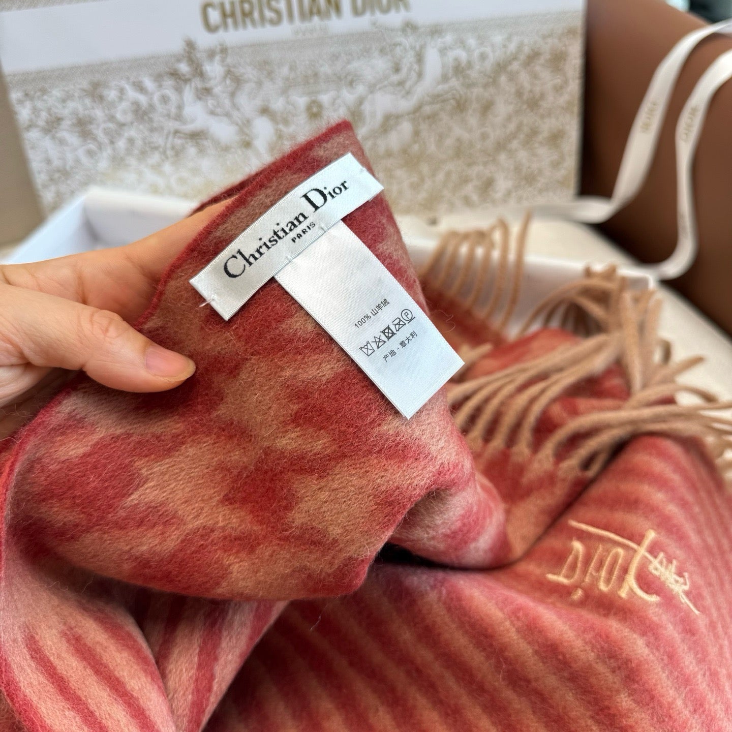 Brown and Rose Scarf