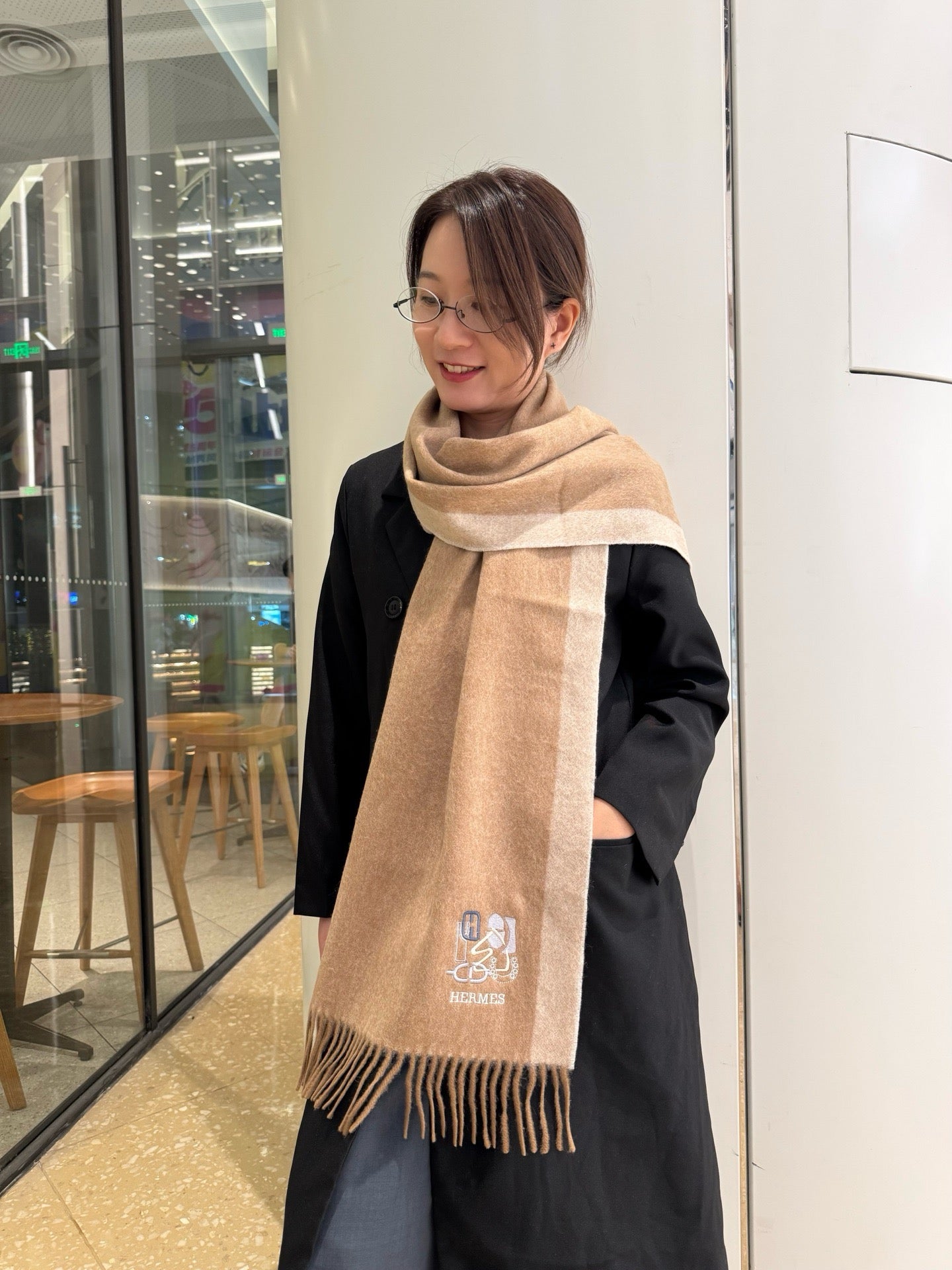 Brown and Rose Scarf