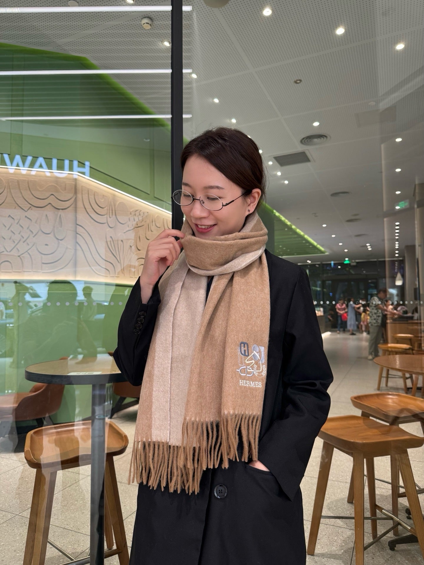 Brown and Rose Scarf