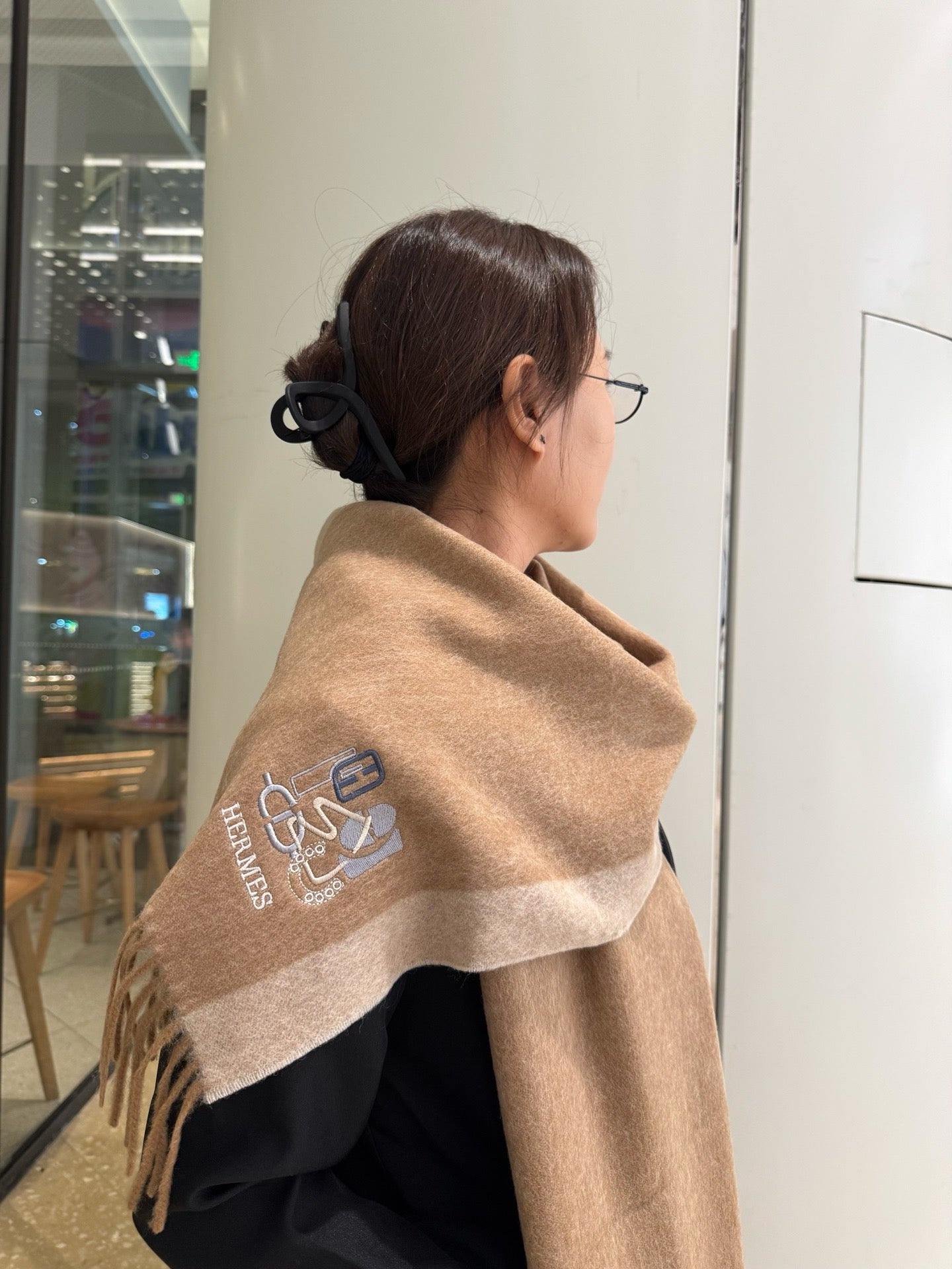 Brown and Rose Scarf