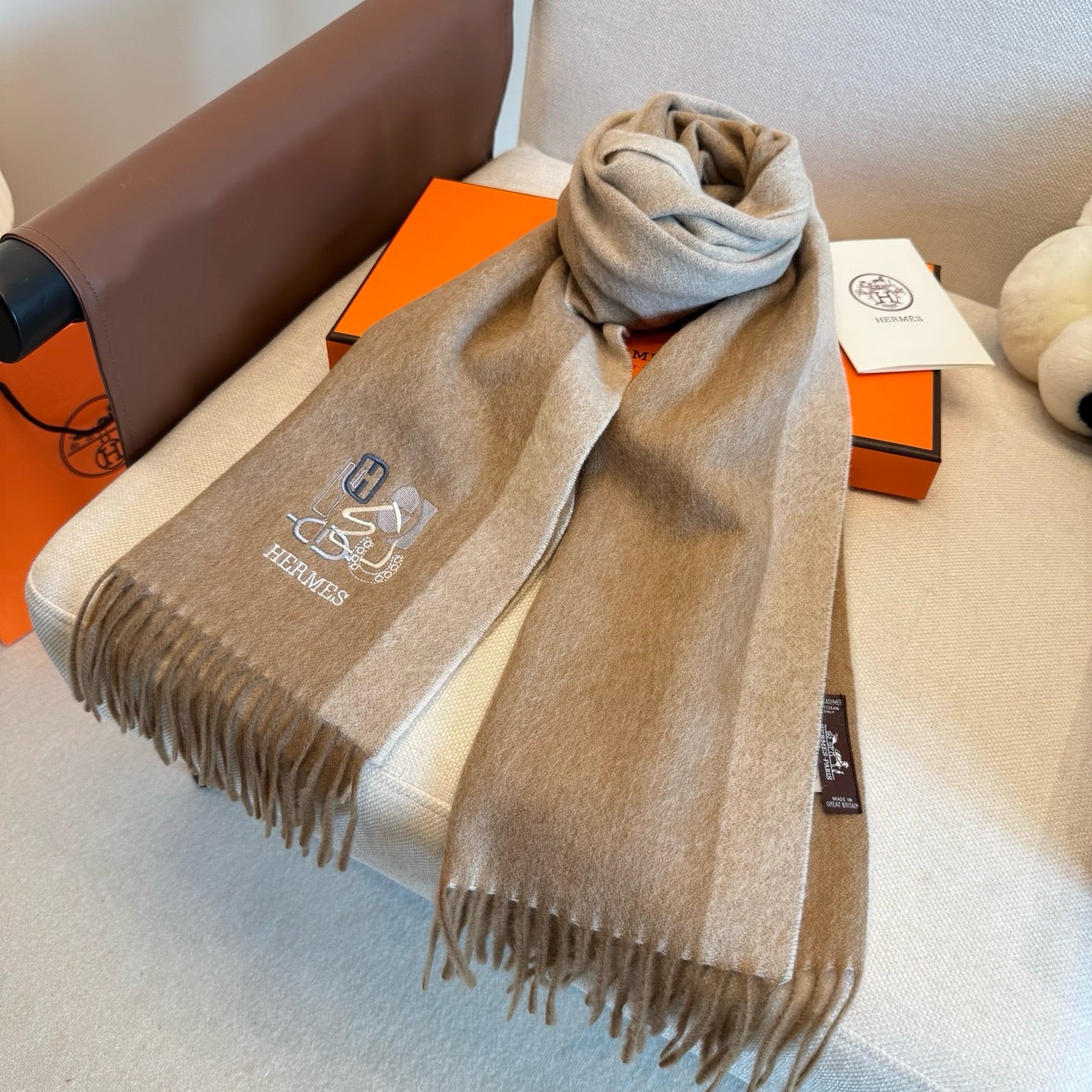 Brown and Rose Scarf