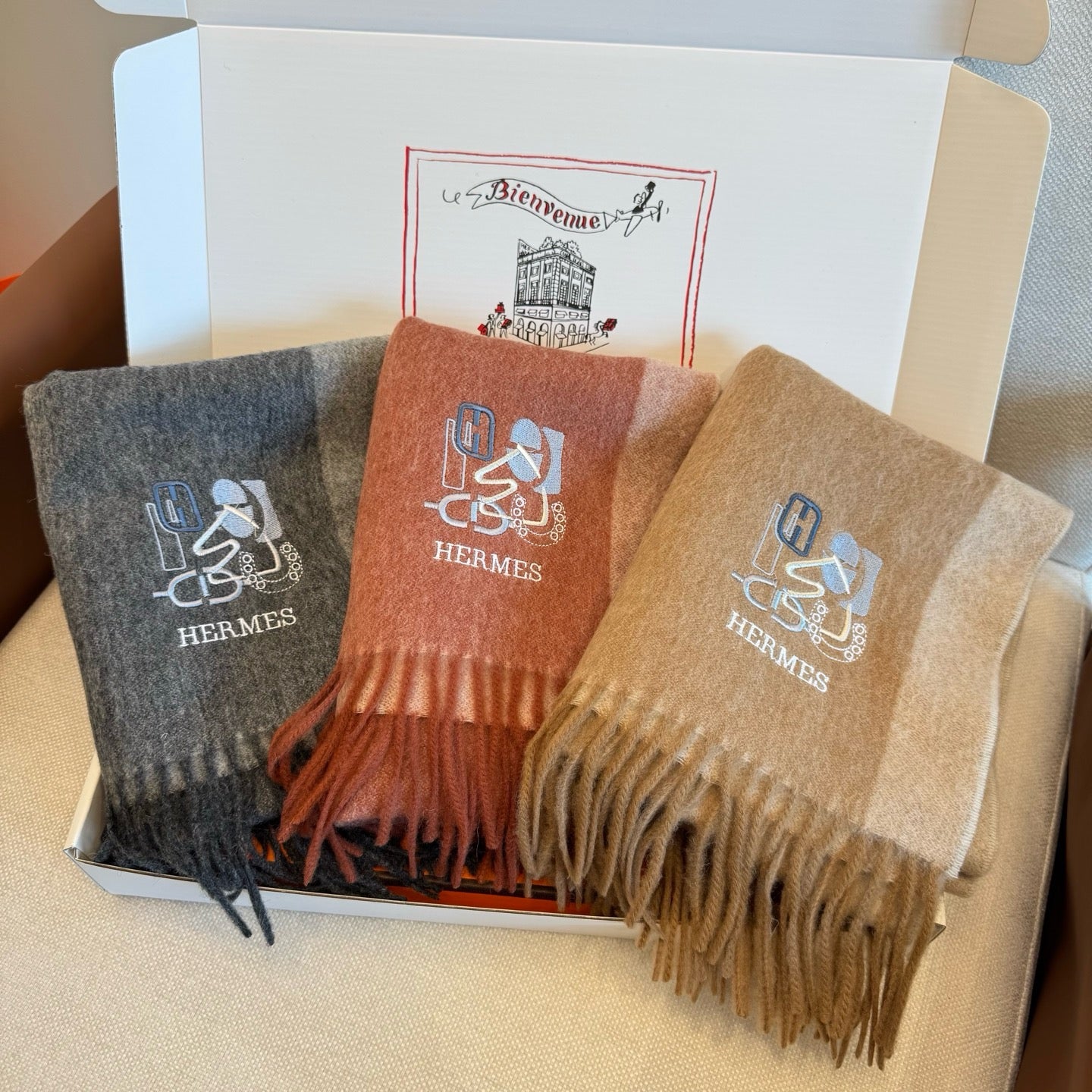 Brown and Rose Scarf