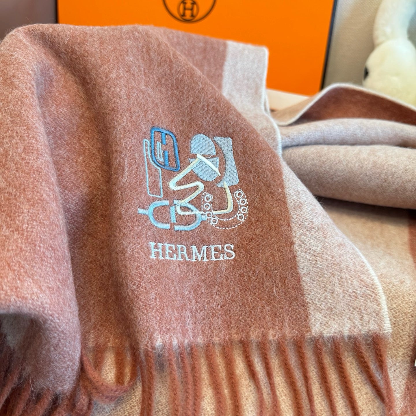 Brown and Rose Scarf