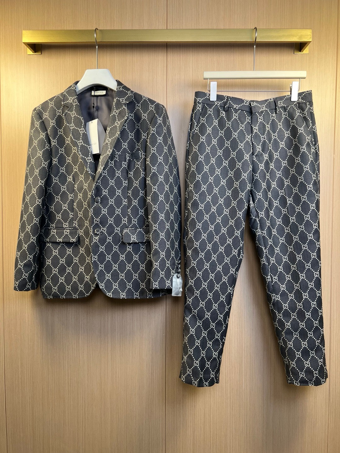 Black Jacket and Pant Suit