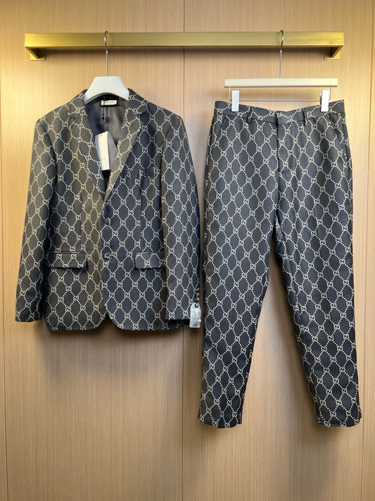 Black Jacket and Pant Suit