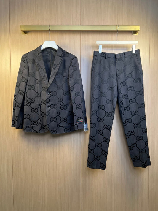 Black Jacket and Pant Suit