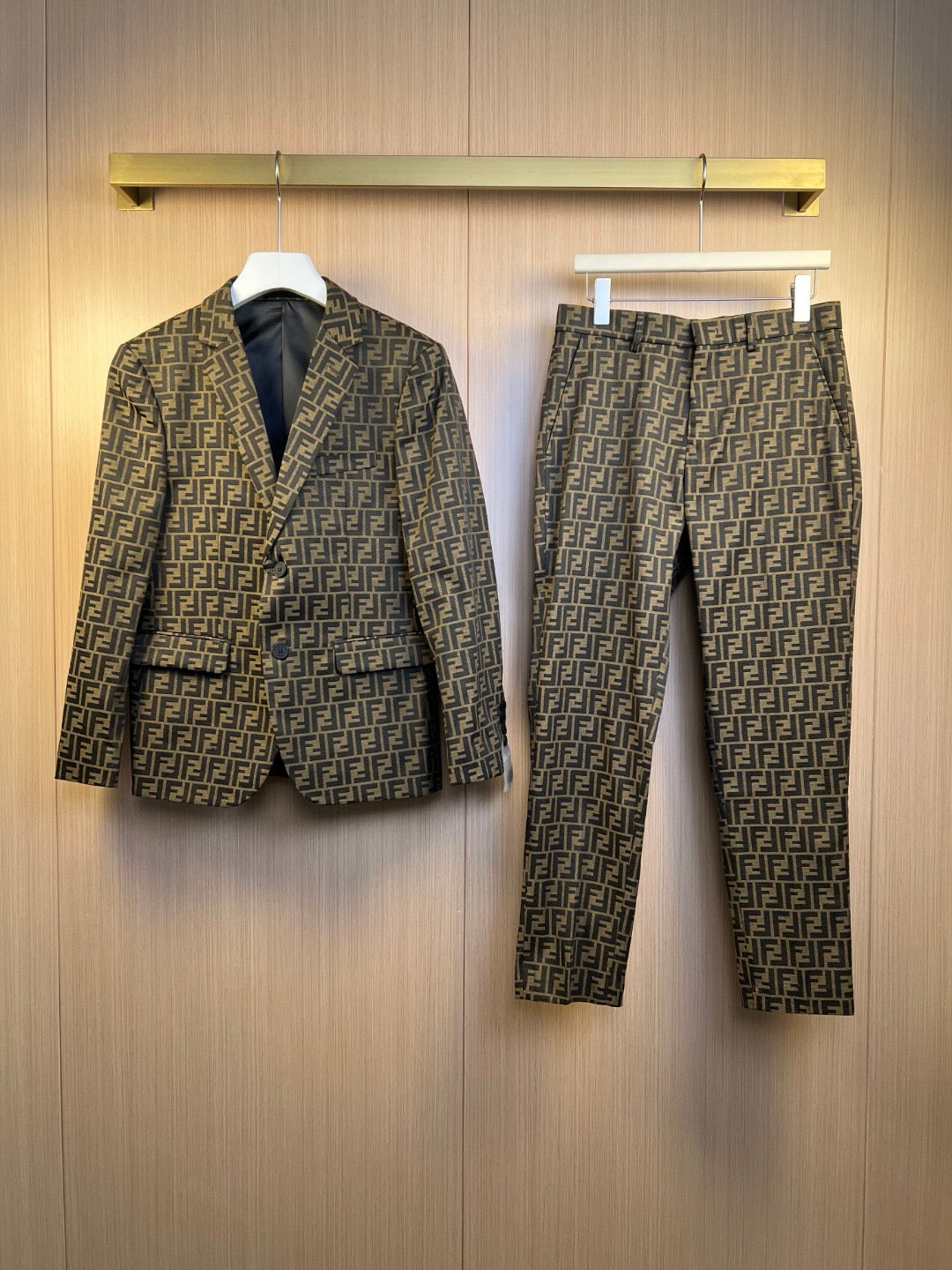 Brown Jacket and Pant Suit